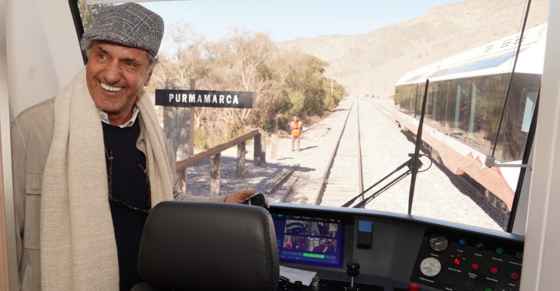 Scioli en El tren solar de Jujuy