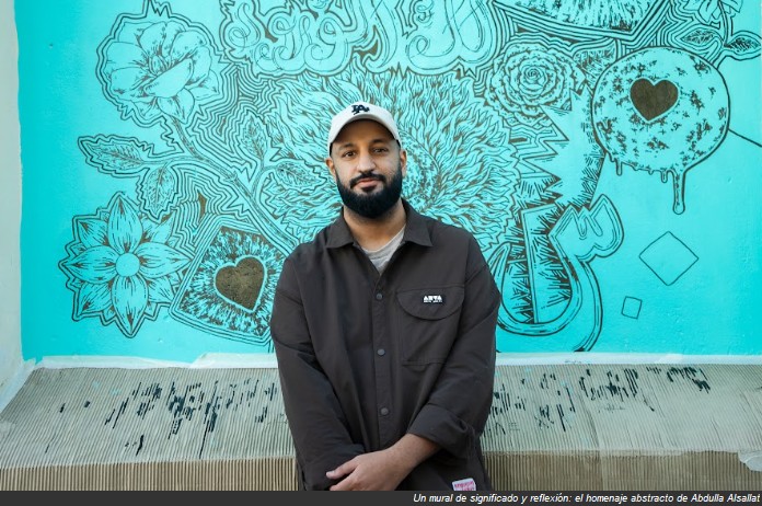 Un mural de significado y reflexión: el homenaje abstracto de Abdulla Alsallat